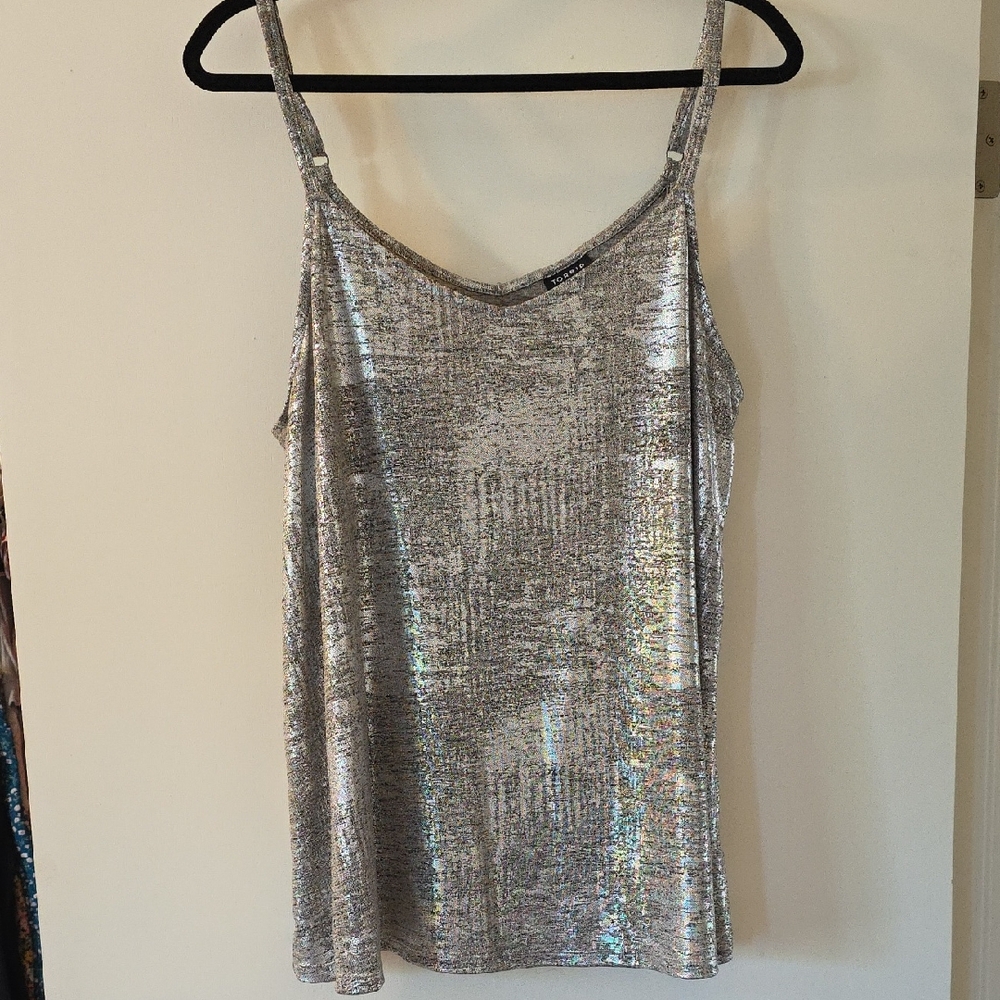 Torrid Shimmering Silver Camisole